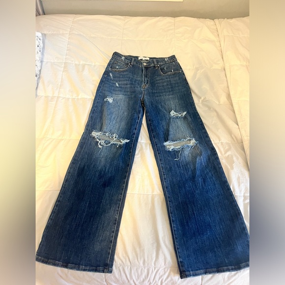 Risen Dark High Rise Wide Jeans - Picture 3 of 8